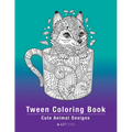 Tween Coloring Book: Cute Animal Designs: Colouring Pages For Boys & Girls of All Ages, Preteens, Intricate Zentangle Drawings For Stress Relief, Ages