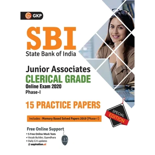 Sbi 2020: Clerical Grade Ph I Junior Associates - 15 Practice Sets