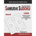 Samurai Sudoku Puzzle Book: 1000 Hard Sudoku Puzzles Overlapping into 200 Samurai Style