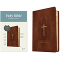 KJV Thinline Reference Bible, Filament Enabled (Leatherlike, Reverent Cross Dark Brown, Red Letter)