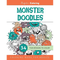 Monster Doodles: Coloring Book for Adults