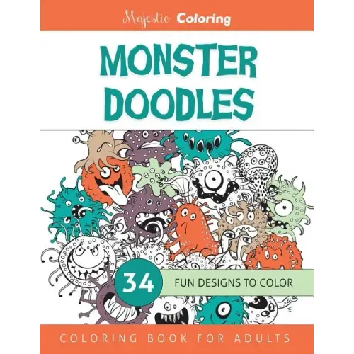 Monster Doodles: Coloring Book for Adults