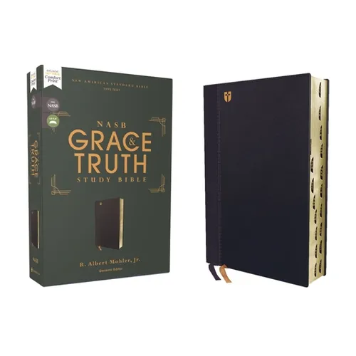 Nasb, the Grace and Truth Study Bible (Trustworthy and Practical Insights), Leathersoft, Navy, Red Letter, 1995 Text, Thumb Indexed, Comfort Print