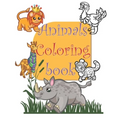 Animals coloring book: happy animals coloring book
