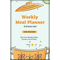 Weekly Meal Planner: Planning Menu & Meals Week By Week, Grocery Shopping List, Food Plan, Notebook, Journal