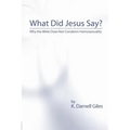 What Did Jesus Say?: Why The Bible Does Not Condemn Homosexuality
