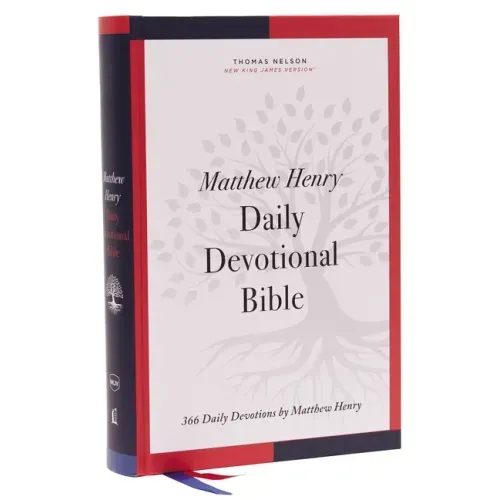 Nkjv, Matthew Henry Daily Devotional Bible, Hardcover, Red Letter, Thumb Indexed, Comfort Print: 366 Daily Devotions by Matthew Henry