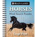 Brain Games - Horses Word Search Puzzles - Large Print