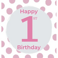 1st Birthday Guest Book (Hardcover): Birthday girl guest book, first birthday book, party and birthday celebrations decor, memory book, 1st birthday,