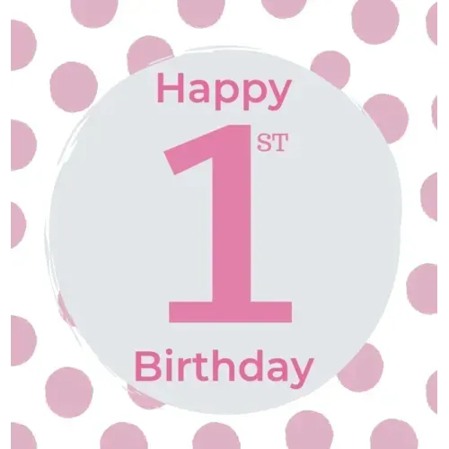 1st Birthday Guest Book (Hardcover): Birthday girl guest book, first birthday book, party and birthday celebrations decor, memory book, 1st birthday,
