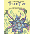 Triple Time: 45 Delightfully Different Coloring Pages for Adults