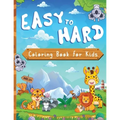 Easy To Hard: Animal Coloring Book For Kids, Dinosaur Coloring Books For Kids 3+ Year old, 100 pages, 8.5X11 inches