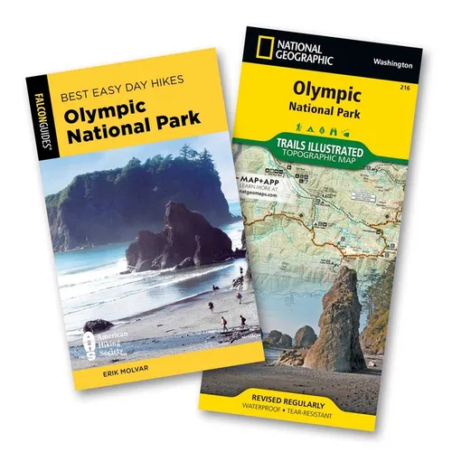 Best Easy Day Hiking Guide and Trail Map Bundle: Olympic National Park