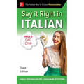 Say It Right in Italian, Third Edition