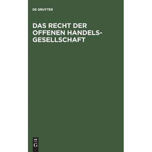 Das Recht der Offenen Handelsgesellschaft