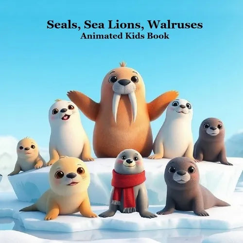 Seals, Sea Lions, Walruses, Animated Kids Book: Great Book for Younger Children About Seals, Sea Lions, Walruses.