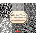 Black & White Gift Wrapping Papers - 6 Sheets: 24 X 18 Inch (61 X 45 CM) Wrapping Paper
