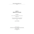 Boece, Opuscula Sacra. Volume 2. de Sancta Trinitate, de Persona Et Duabus Naturis (Traites I Et V): Texte Latin de l'Edition de Claudio Moreschini
