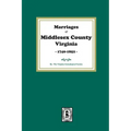 Marriages of Middlesex County, Virginia, 1740-1852