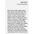 Aperture Conversations: 1985 to the Present