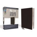 NIV, Thinline Reference Bible, Bonded Leather, Black, Red Letter Edition, Comfort Print