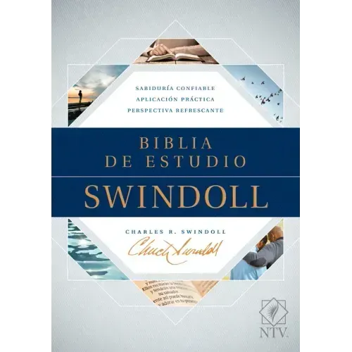 Biblia de Estudio Swindoll Ntv (Tapa Dura, Azul)