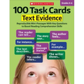 100 Task Cards: Text Evidence: Reproducible Mini-Passages with Key Questions to Boost Reading Comprehension Skills