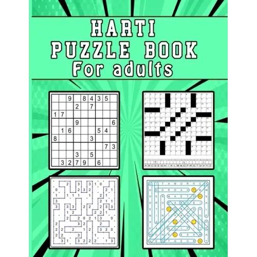 Harti Puzzle Book for Adults: large print Puzzle book mixed ! Soduko, word search, CodeWord and Slitherlink