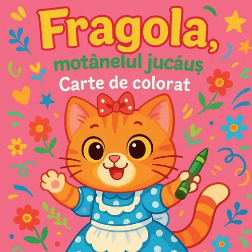 Fragola, motănelul jucăuș - Carte de colorat