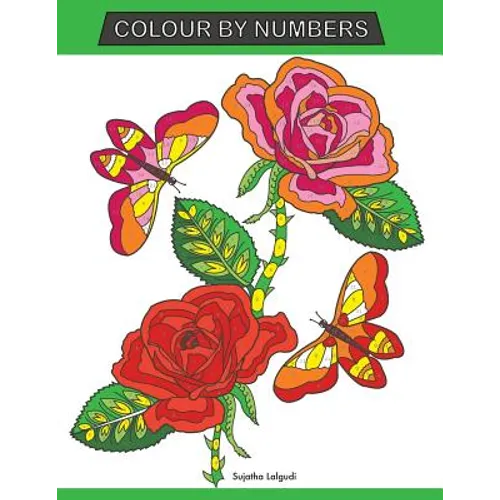 Colour by Numbers: Large Print Colour By Number Butterflies, Birds, and Flowers Adult Colouring Book