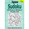 Jigsaw Sudoku Puzzle Book for Adults: 200 Easy to Medium Puzzles 9x9 (Volume 2)