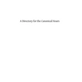 A Directory for the Canonical Hours