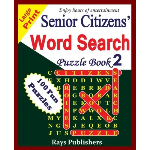 Senior Citizens' word search puzzle book 2