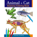 Animal & Cat Anatomy Coloring Book: 2-in-1 Compilation Incredibly Detailed Self-Test Veterinary & Feline Anatomy Color workbook