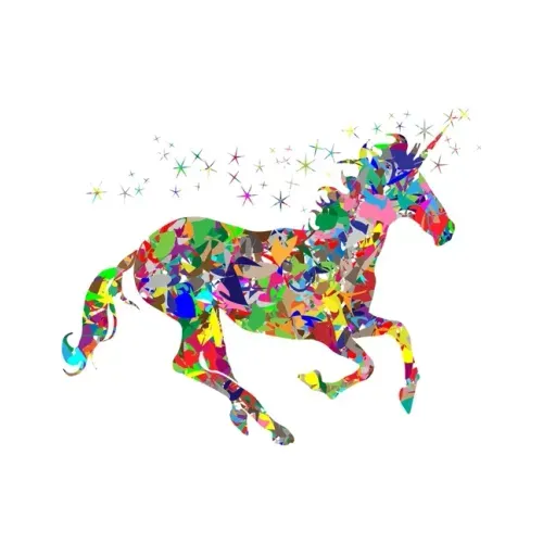 Colorful Unicorn Notebook: 100 Pages 8.5" X 11" Wide Ruled Line Paper