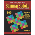 Samurai Sudoku for Adults & Seniors: 500 Easy to Hard Sudoku Puzzles Overlapping into 100 Samurai Style