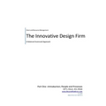 Innovative Design Firm; Client and Resource Management for Troubled Times-A Balanced Approach to People and Processes