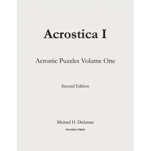 Acrostica I: Acrostic Puzzles Volume One