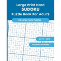 Large Print Hard SUDOKU Puzzle Book For Adults: 50 Large 16x16 Puzzles with Solutions!