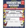 Handwriting Workbook For kids: 3-in-1 Writing Practice Book For Beginning ! Over 110 Blank Writing Pages With Number Tracing, Alphabet Tracing, Word T