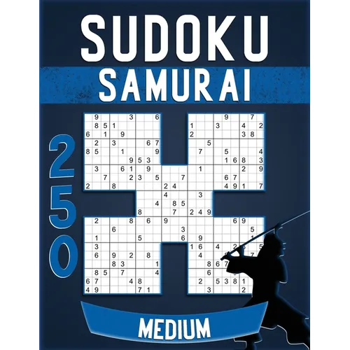 Samurai Sudoku Puzzle Books Medium Large Print: 250 Puzzles for seniors with solutions.
