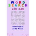 Word Search: Zig Zag, 100 Puzzles, 2800 Words, Volume 13, Compact 5"x8" Size