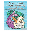 Mermaid Cursive Handwriting Workbook for Kids - Lowercase Words and Letters: Joined-up Handwriting Practice. with Jokes, Practice sheets, Coloring pag