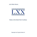 Notes on the Greek Text of Leviticus