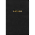 KJV Large Print Thinline Bible, Black Leathertouch
