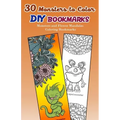 30 Monsters to Color DIY Bookmarks: Monsters and Flower Mandalas Coloring Bookmarks