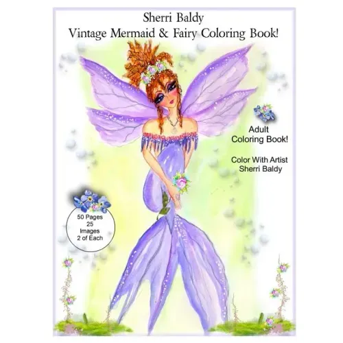 Sherri Baldy Vintage Mermaid and Fairy Coloring Book