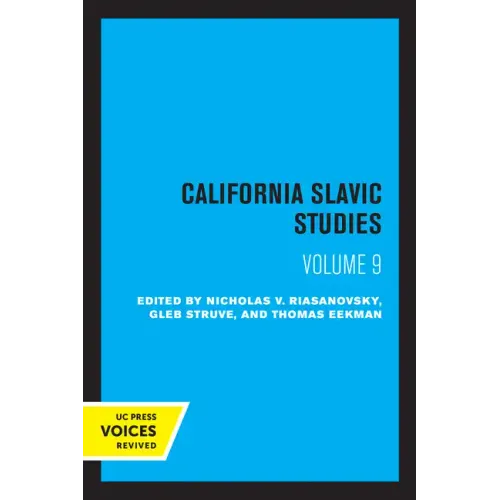 California Slavic Studies, Volume IX