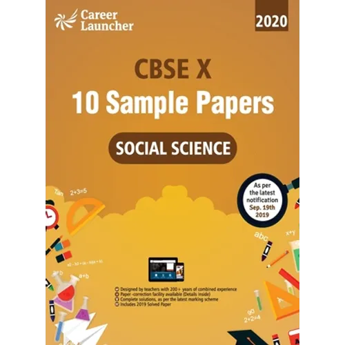 Cbse 2020: Class X - 10 Sample papers - Social Science