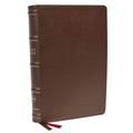 Nkjv, Large Print Verse-By-Verse Reference Bible, MacLaren Series, Genuine Leather, Brown, Comfort Print: Holy Bible, New King James Version